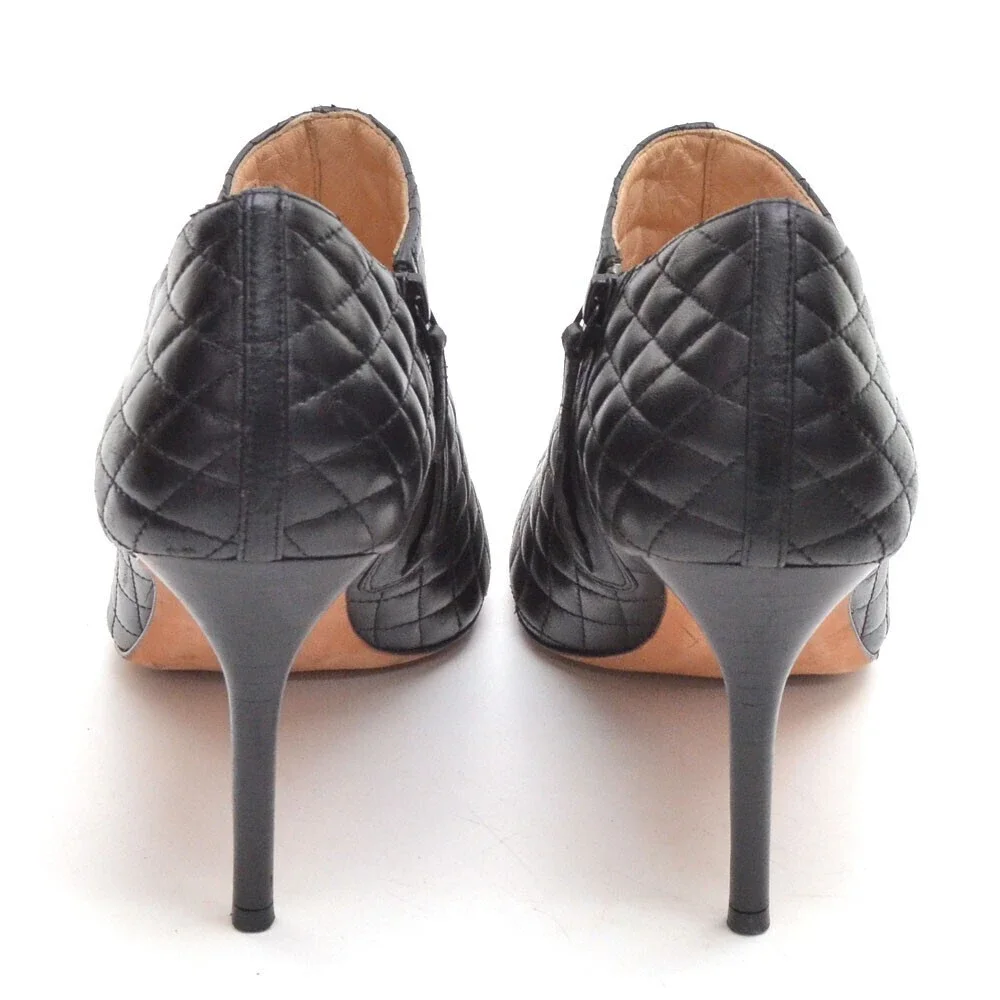 Cole Haan Annabel Black Quilted Stiletto Booties 10 B